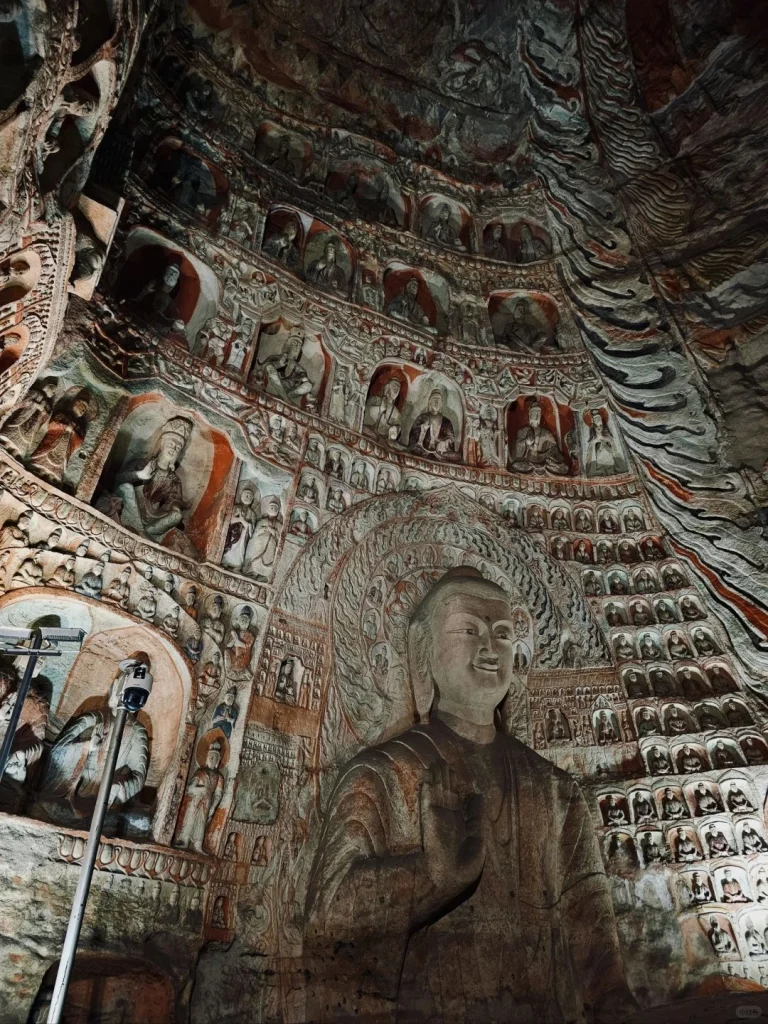 Yungang Grottoes Datong Magnificent ancient Buddhist carvings and statues inside the Yungang Grottoes a UNESCO World Heritage Site in China