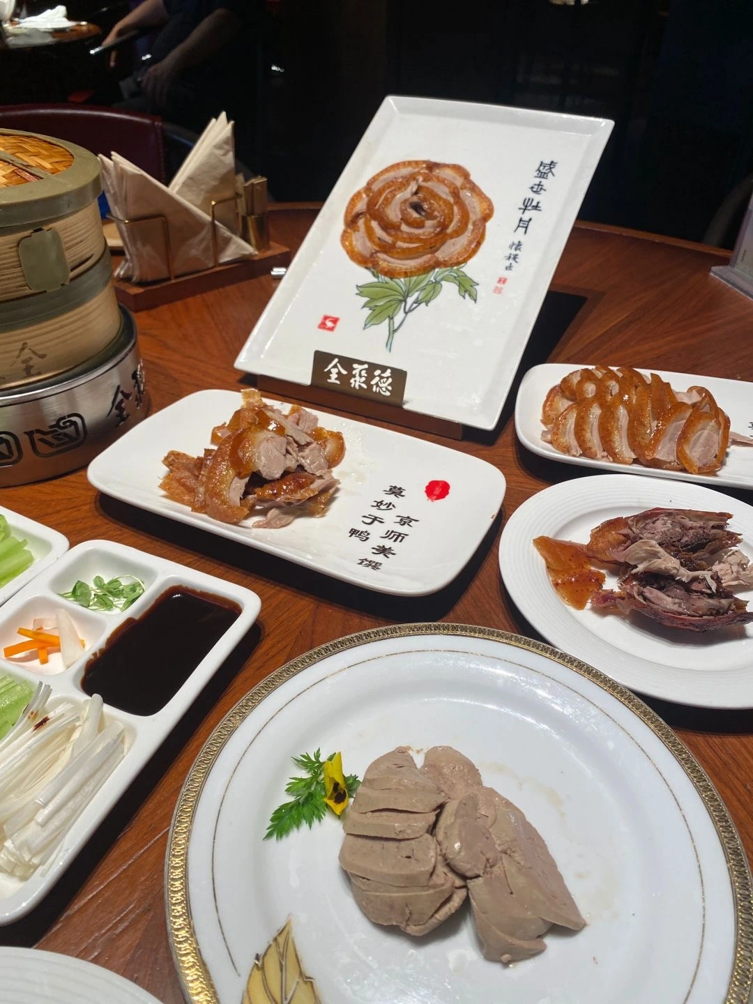 Dining experience at Quan Jude Guests enjoying their meals at Quan Jude restaurant in Beijing known for serving authentic Peking Duck