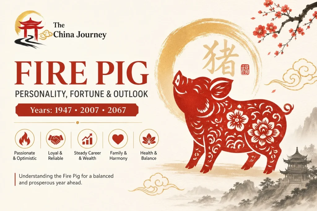 Fire Pig zodiac cover with red paper cut pig Chinese Five Elements symbolism personality traits f - Fire Pig Zodiac (1947, 2007) 2026 - The China Journey Fire Pig zodiac cover with red paper cut pig Chinese Five Elements symbolism personality traits f - Fire Pig Zodiac (1947, 2007) 2026 - The China Journey