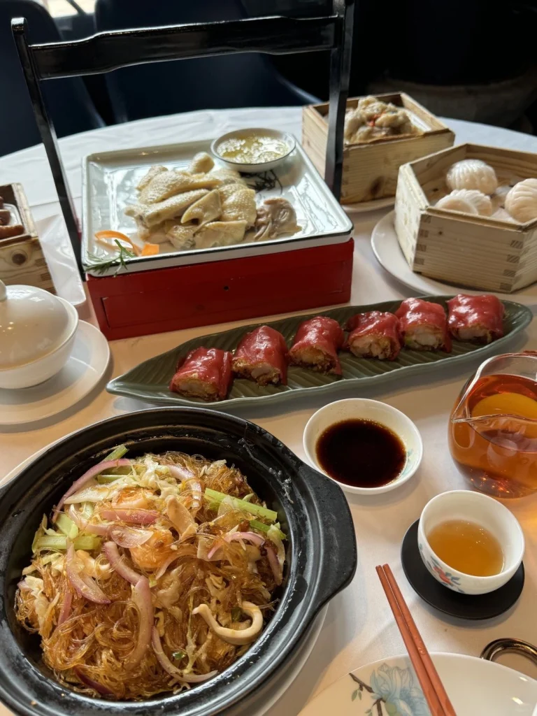Guangzhou Restaurant Cuisine Traditional Cantonese meal with hot pot and dim sum at Guangzhou Restaurant
