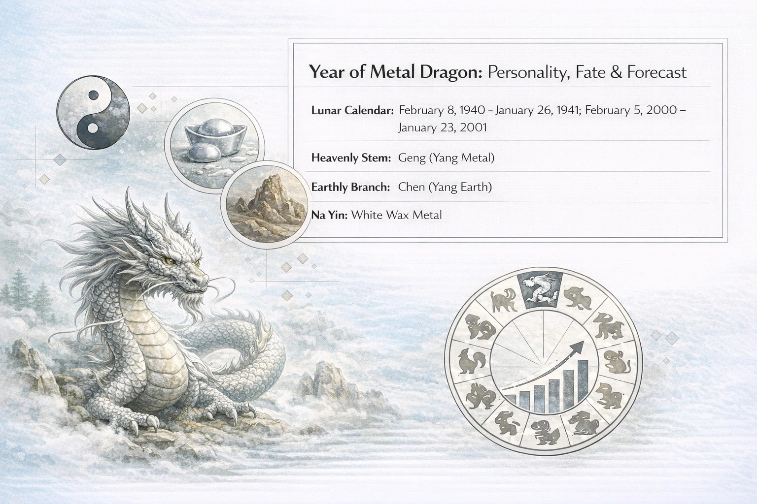 Anno del Drago di Metallo 1940 e 2000 Previsione del Destino della Personalità