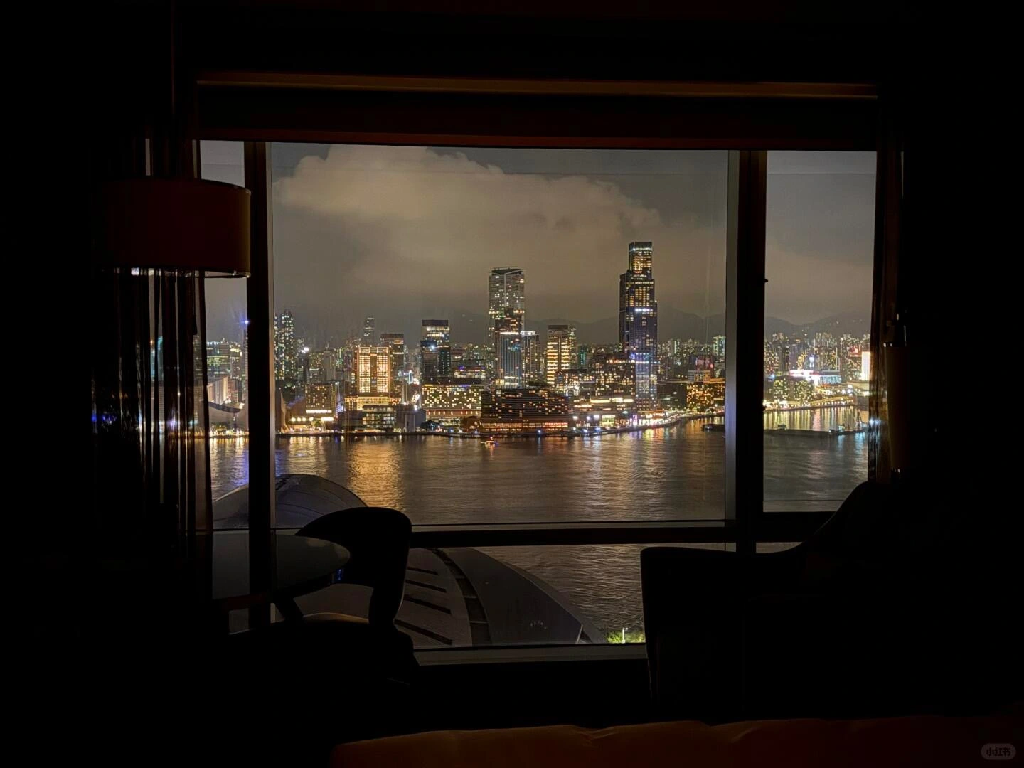 Uitzicht op Victoria Harbour 's nachts vanuit het raam van een hotel in Tsim Sha Tsui - Waar te verblijven in Hongkong: Beste wijken en hotels 2026 - The China Journey Uitzicht op Victoria Harbour 's nachts vanuit het raam van een hotel in Tsim Sha Tsui - Waar te verblijven in Hongkong: Beste wijken en hotels 2026 - The China Journey
