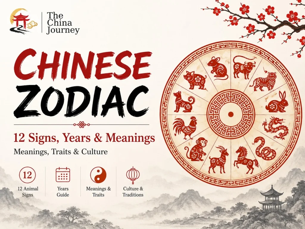 Chinese Zodiac guide 12 animal signs zodiac wheel years meanings traits and Chinese cultural symbols