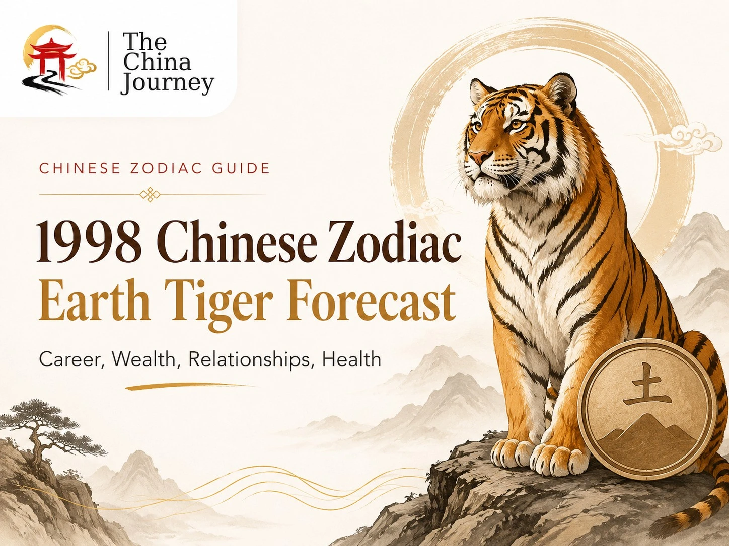 1998 Chinese Zodiac Earth Tiger Forecast cover image with tiger illustration and key fortune highlights - 1998 Chinese Zodiac: Earth Tiger 2026 Forecast - The China Journey - Zodiac, Fate and Fortune - The China Journey 1998 Chinese Zodiac Earth Tiger Forecast cover image with tiger illustration and key fortune highlights - 1998 Chinese Zodiac: Earth Tiger 2026 Forecast - The China Journey - Zodiac, Fate and Fortune - The China Journey