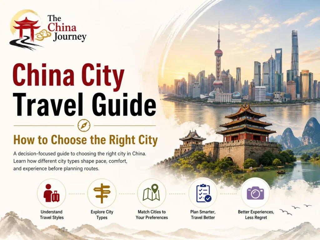 China city travel guide cover showing how to choose the right city based on travel style and preferences