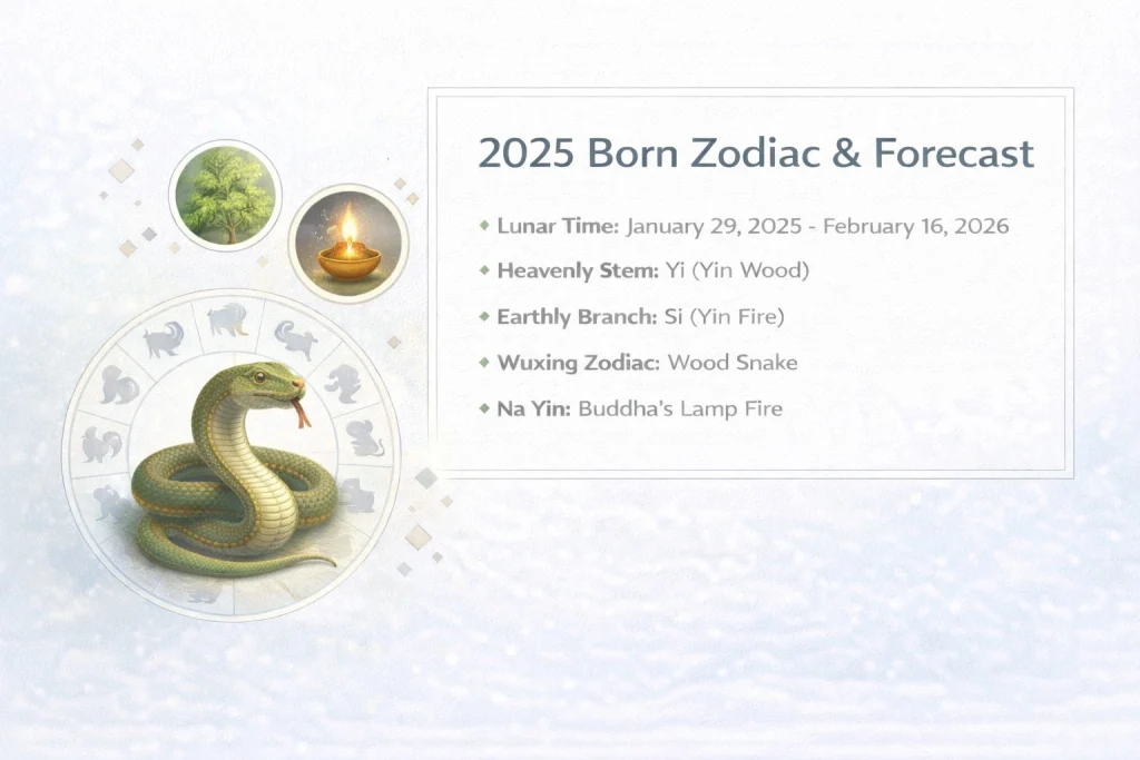 2025 born person Zodiac Wood Snake