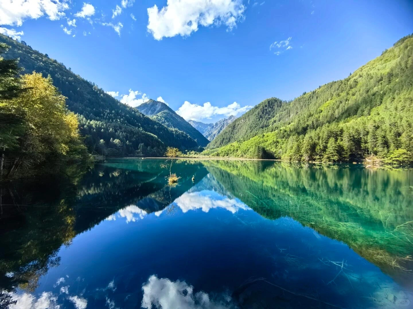Mirror Lake Mountain reflections on crystal clear water - Jiuzhaigou Guide: Routes, Tips & Seasons 2026 - The China Journey Mirror Lake Mountain reflections on crystal clear water - Jiuzhaigou Guide: Routes, Tips & Seasons 2026 - The China Journey