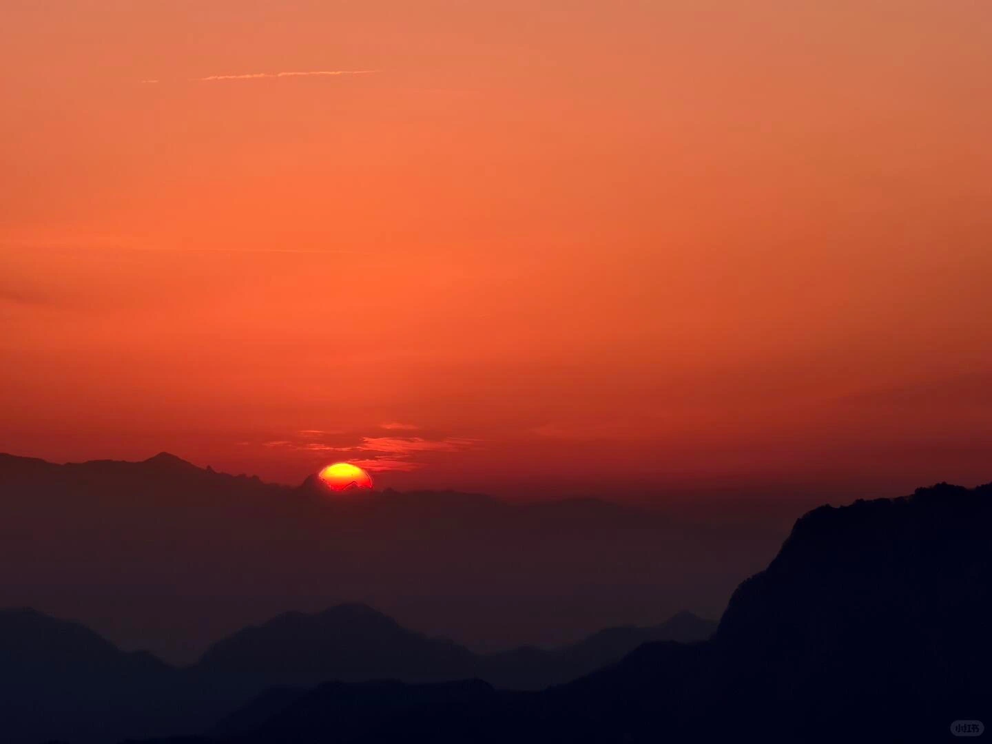 Mount Huashan East Peak Sunrise red sun rising above layered mountain silhouettes - Mount Huashan Travel Guide: Best Routes, Tips & Day Trip 2026 - The China Journey Mount Huashan East Peak Sunrise red sun rising above layered mountain silhouettes - Mount Huashan Travel Guide: Best Routes, Tips & Day Trip 2026 - The China Journey