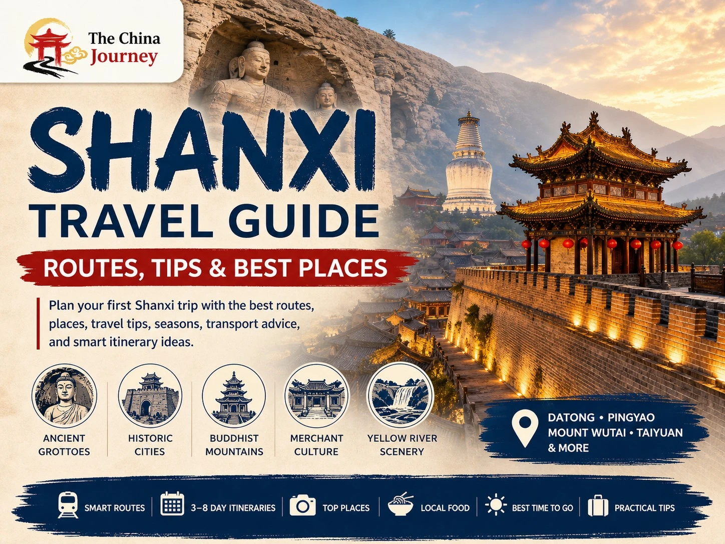 Guida di viaggio dello Shanxi, itinerari, luoghi, Pingyao Datong, Monte Wutai, panoramica, pianificazione di viaggi culturali in Cina
