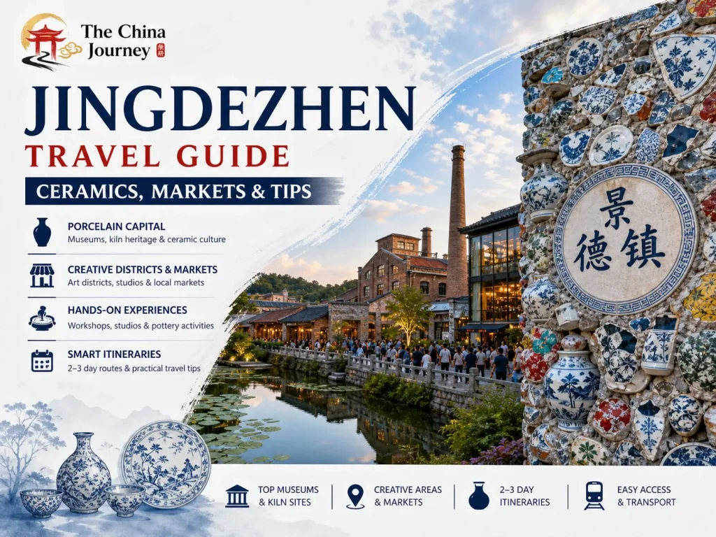 Jingdezhen travel guide cover with porcelain culture ceramic markets kiln heritage and travel tips - Jingdezhen Travel Guide: Ceramics, Markets & Tips 2026 - The China Journey - Ming Dynasty, China’s Last Great Han Empire 2026 - The China Journey Jingdezhen travel guide cover with porcelain culture ceramic markets kiln heritage and travel tips - Jingdezhen Travel Guide: Ceramics, Markets & Tips 2026 - The China Journey - Ming Dynasty, China’s Last Great Han Empire 2026 - The China Journey
