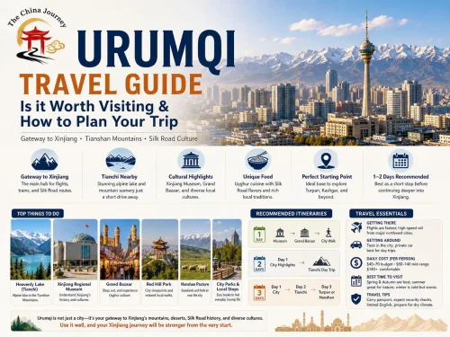 Urumqi travel guide cover with skyline Tianshan Mountains and trip planning highlights - China Travel Guide, City Tours & Culture Tips - The China Journey - The China Journey - China Travel Guide, City Tours & Culture Tips - The China Journey - The China Journey Urumqi travel guide cover with skyline Tianshan Mountains and trip planning highlights - China Travel Guide, City Tours & Culture Tips - The China Journey - The China Journey - China Travel Guide, City Tours & Culture Tips - The China Journey - The China Journey