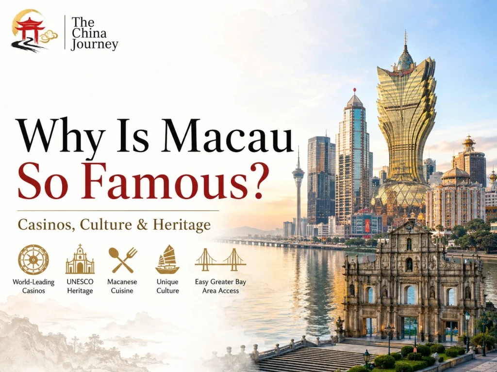 Macau travel cover showing skyline Grand Lisboa Ruins of St Pauls casinos culture and heritage