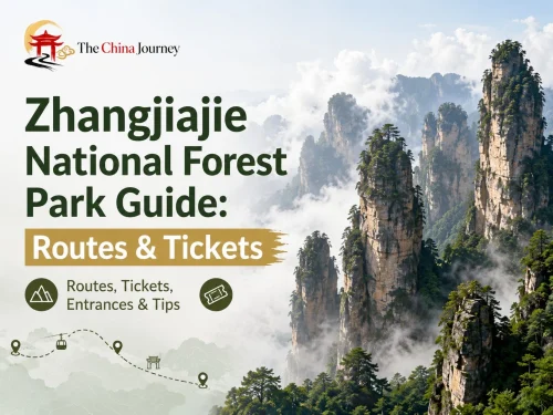 Zhangjiajie National Forest Park Guide cover with sandstone pillars routes tickets and scenic viewpoints - China Travel Guide, City Tours & Culture Tips - The China Journey - The China Journey - China Travel Guide, City Tours & Culture Tips - The China Journey - The China Journey Zhangjiajie National Forest Park Guide cover with sandstone pillars routes tickets and scenic viewpoints - China Travel Guide, City Tours & Culture Tips - The China Journey - The China Journey - China Travel Guide, City Tours & Culture Tips - The China Journey - The China Journey